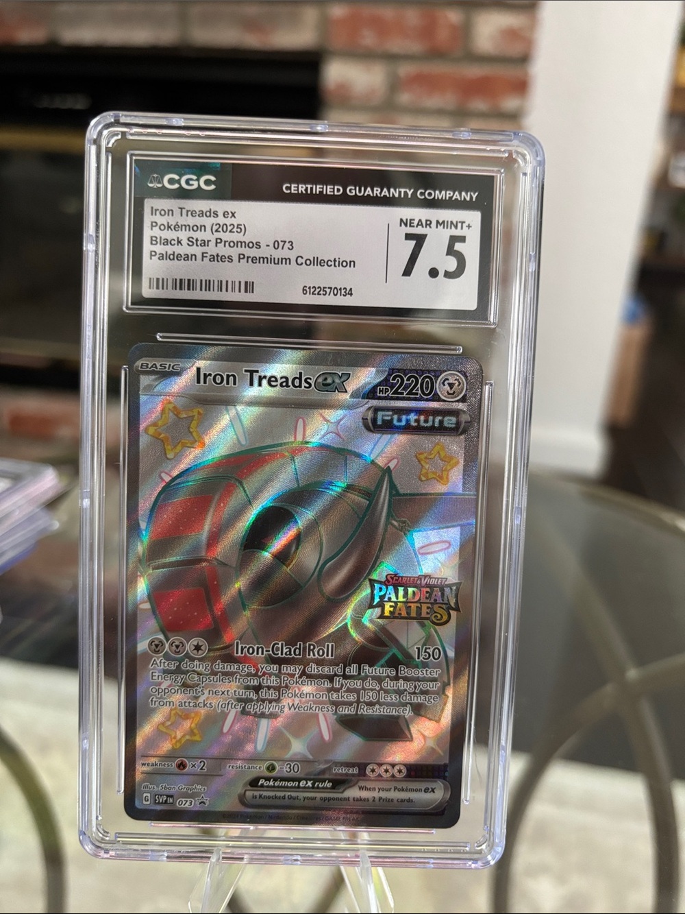 CGC 7.5 Iron Treads ex Paldean Fates Stamp Premium Collection Black Star Promo